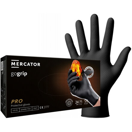 MERCATOR Prémiové rukavice gogrip black 50ks (velikost L)
